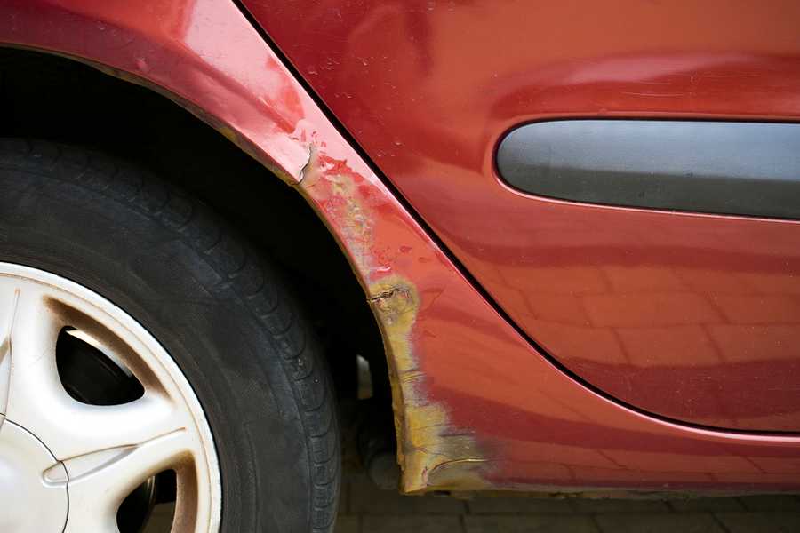 Rusty car panel